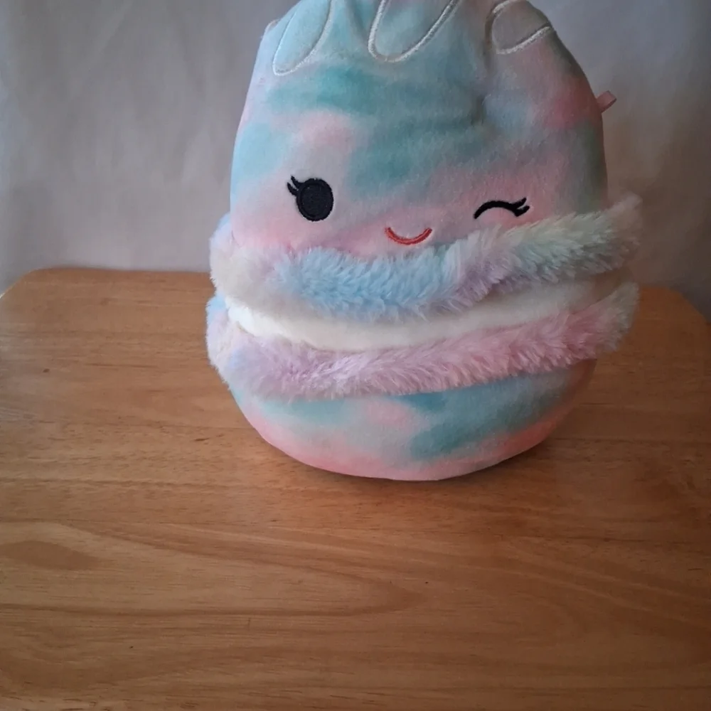 Whimsical Pink and Blue Plush Squishmallow
